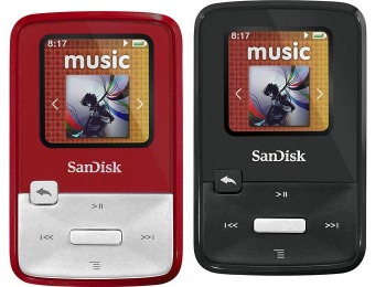 50% off SanDisk Sansa Clip Zip 4GB MP3 Player, 4 color choices