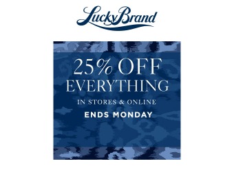 25% off Everything at Lucky Brand