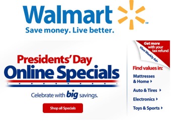 Walmart Presidents' Day Online Deals