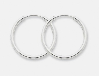 96% off Italian-Made 20mm Sterling Silver Hoop Earrings