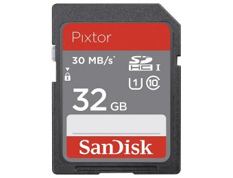 69% off SanDisk Pixtor 32GB SDHC Memory Card SDSDU-032G-AB46