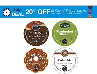 Extra 20% off All Keurig K-Cup Packs at Staples