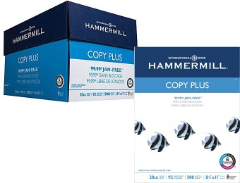 64% off HammerMill Copy Plus Paper, 8 1/2" x 11", 5000 Sheets