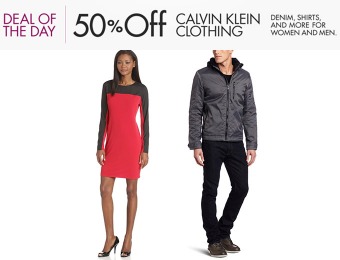 50% off Calvin Klein Clothing for Women and Men
