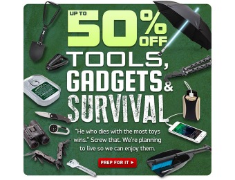 Up to 50% off tools, Gadgets & Survival Gear at ThinkGeek