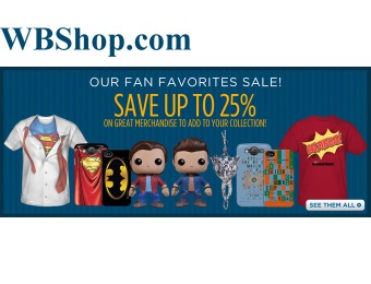 Up to 25% off Fan Favorites at WBShop.com, 563 Items on Sale