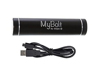 80% off iEnjoy MyBolt Portable 2600mAh USB Flash Charger, Black