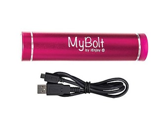 80% off iEnjoy MyBolt Portable 2600mAh USB Flash Charger, Pink
