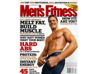 87% off Men's Fitness Magazine Subscription, $4.99 / 10 Issues