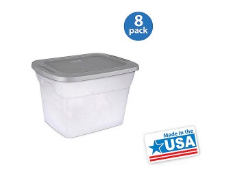 8-Pack of Sterilite 18-Gallon (72-Quart) Storage Boxes, $49