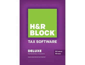 33% off H&R Block Tax Software 2013 Deluxe + State (Digital Code)