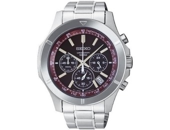 $180 off Seiko SSB101 Chronograph Stainless Steel Men's Watch