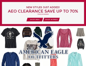 70% off American Eagle Outfitters Clearance Sale - Mens & Womens