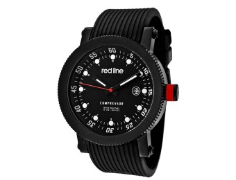 89% off Red Line 18000-01-BB Compressor Silicone Men's Watch