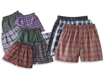 81% off 10-Pack: Fruit of the Loom Classic Boys' Plaid Boxer Shorts