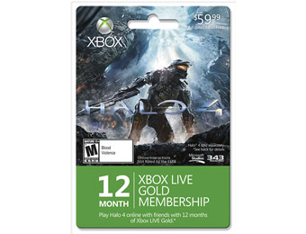 $25 Off Halo 4: Xbox LIVE 12-Month Gold Membership Card