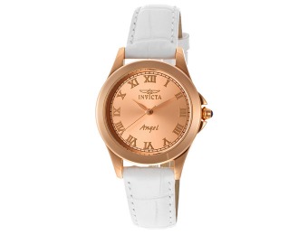 93% off Invicta 14806 Angel Rose Gold Tone Leather Women's Watch