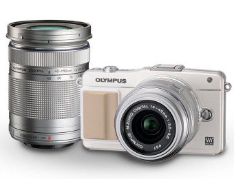 50% off Olympus E-PM2 16MP Compact Camera with Two Lens Kit