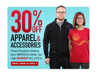 Extra 30% off All Apparel & Accessories at ThinkGeek