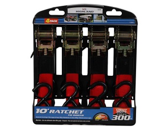 63% off Highland 10' Ratchet Tie Downs 4 pack