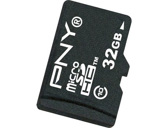 $60 off PNY 32GB High Speed microSDHC Class 10 Memory Card
