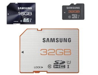Up to 60% on Select Samsung microSD and UHS SD Memory Cards