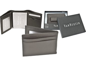 92% off Van Heusen Genuine Leather Wallets, 2 Styles