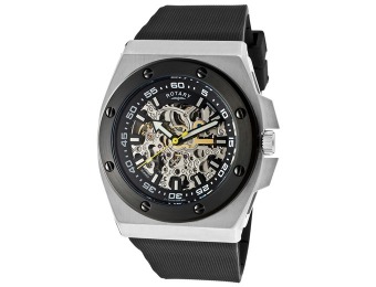 91% off Rotary 610C Automatic Skeletonized Men's Watch