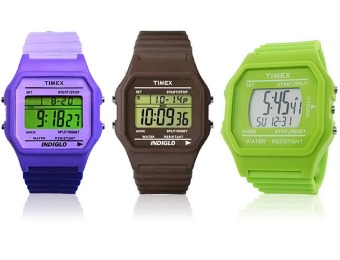 70% off Timex 80 Digital Indiglo Unisex Watches, 6 Color Choices