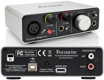 $120 off Focusrite iTrack Solo Audio Interface for iPad, Mac & PC