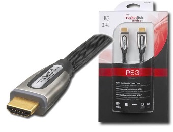 74% off Rocketfish 8' HDMI Digital Audio/Video Cable for PlayStation 3
