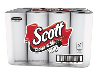 $17 off Scott Choose-A-Size Paper Towels, 1-Ply, 12 Rolls/Pack