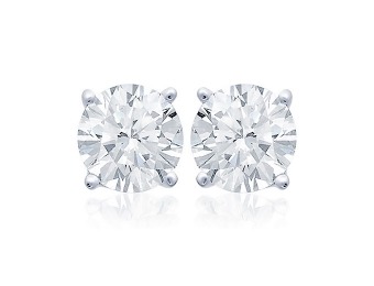 90% off 1/5 Carat Diamond Sterling Silver Stud Earrings