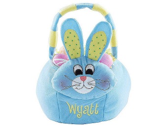 $4 off Personalized Plush Blue Bunny Easter Basket