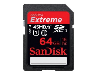 75% off SanDisk Extreme 64GB SDXC Memory Card