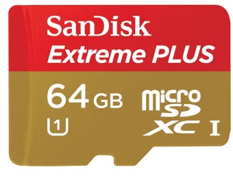 $150 off SanDisk Extreme 64GB microSDHC Memory Card