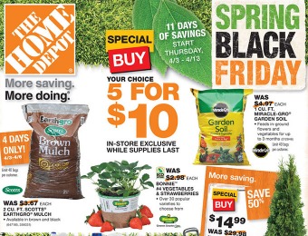 Home Depot Spring Black Friday Sale + $10 off $100+ coupon code