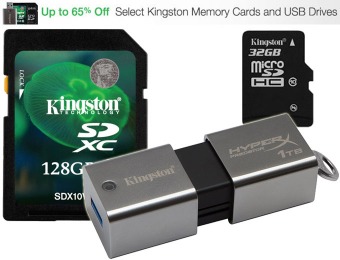 Up to 65% Off Select Kingston Memory Cards and USB Drives