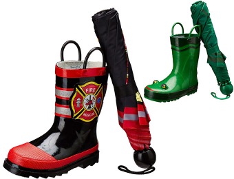 45% off Kids' Rain Boot & Umbrella Sets, 4 Styles