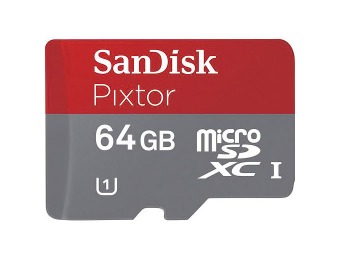 $58 off SanDisk Pixtor 64GB microSDXC Class 10 Memory Card