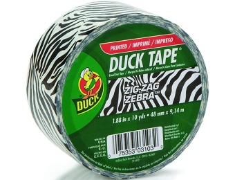 58% off Duck Brand Zig-Zag Zebra Printed Duct Tape, 10 Yards