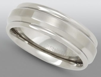 85% Off 7mm Stainless Steel Wedding Band