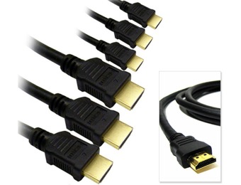 93% off 6 Pack - 10' Gold Tip, High Speed, 3D Capable HDMI Cables