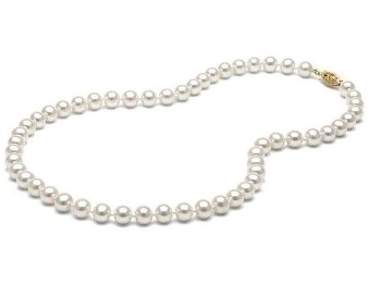 91% off Mabella Fashion 18" Pearl Necklace 14k Solid Gold Clasp