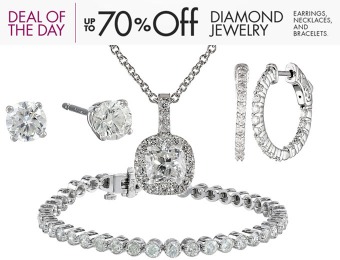 Up to 70% off Diamond Jewelry - Earrings, necklaces and bracelets