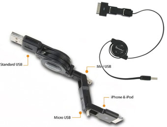 62% Off Universal 3 in 1 iPhone/Mini USB/Micro USB Charge Cable