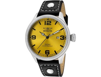 91% off Invicta Vintage Collection Riveted Leather Strap Watch