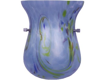 72% off Hampton Bay Blue Opal Art Glass 1-Light Wall Sconce