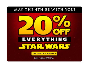 Extra 20% off Everything Star Wars at ThinkGeek.com