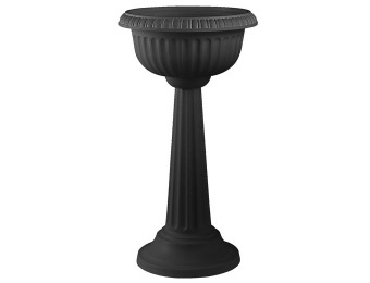 47% off Bloem GU180-00 18 in. Black Plastic Grecian Pedestal Urn